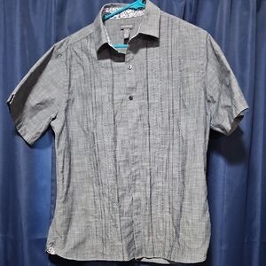 Men's Gray Short Sleeve Shirt